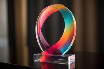 Plastic Award With Colorful Design. Generative AI