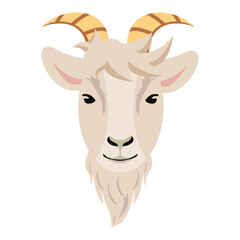 Cute Goat head cartoon vector