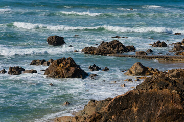 Atlantic Ocean and a rocky beach