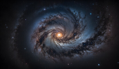 View of the Milky Way Galaxy in the Universe .generative ai