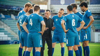 Professional Soccer Team Training, Tactical Coaching: Football Coach Explains Game Strategy,...