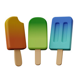 popsicle 3d illustration