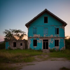 Fototapeta na wymiar Abandoned buildings made with ai generative