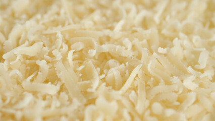 Grated cheese parmesan close up
