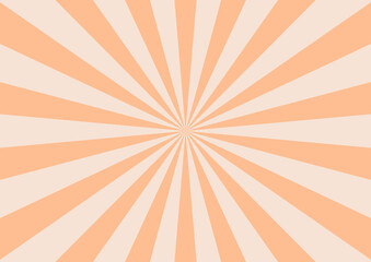 オレンジの集中線のシンプルな背景イメージ素材。Simple background image material of orange concentration line.