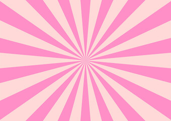 ピンク色の集中線のシンプルな背景イメージ素材。A simple background image material of pink concentrated lines.
