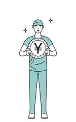 為替差益や円高のイメージ、男性入院患者