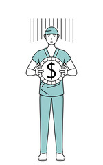 為替差損やドル安のイメージ、男性入院患者