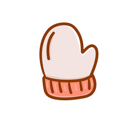 white and red left glove