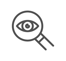 Eye related icon outline and linear symbol.	
