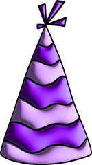 3d purple part hat