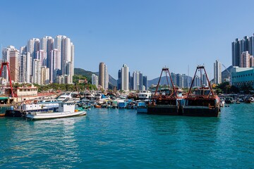 Vista di Aberdeen Bay - Aberdeen, Hong Kong 