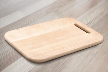 Blank wooden board on desk background