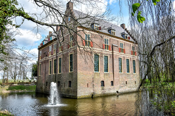Fototapeta na wymiar Castle Waardenburg. Waardenburg, West Betuwe, Gelderland, Netherlands, Holland, Europe. 