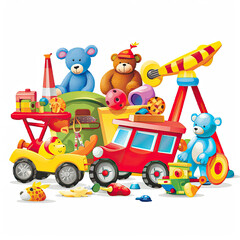Obraz premium set of toys for children