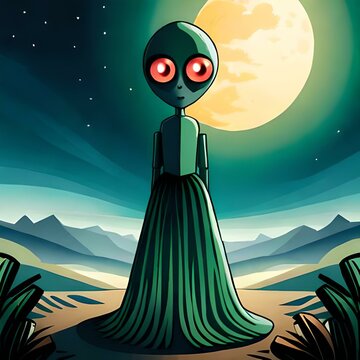 A nice flatwoods monster. Created with Generative AI Technology