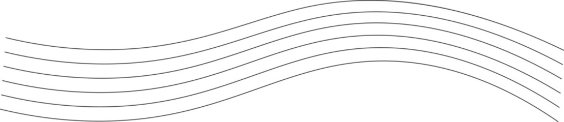 Fototapeta premium Curved Wave Lines