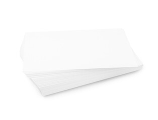 The stack of A4 blank paper isolated on white background. Save clipping path.