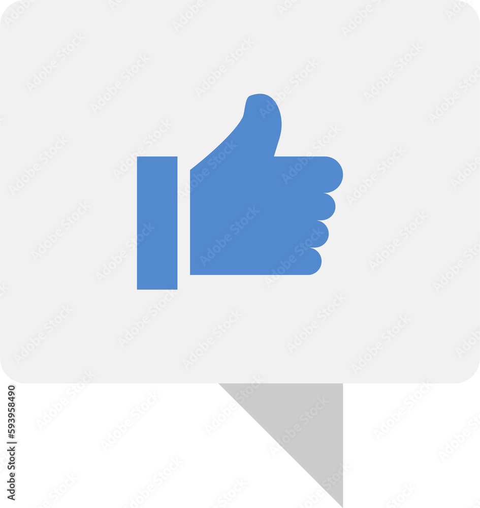 Poster like semi flat color raster object. full sized item on white. positive assessment. social media rati