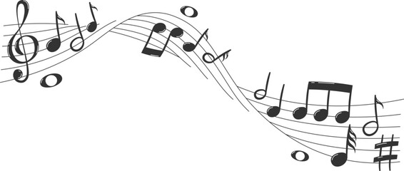 Musical Notes Flying