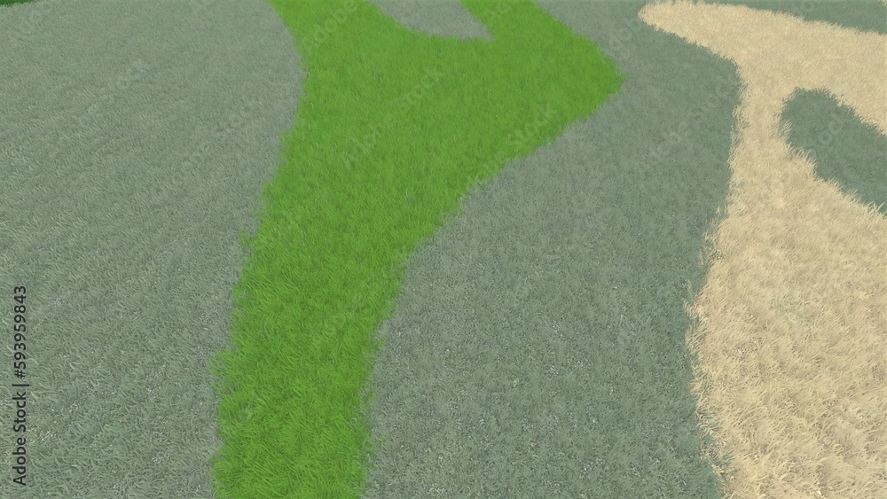 Fototapete 3d illustration of modern landscape architecture. background computer rendering of landscape design.