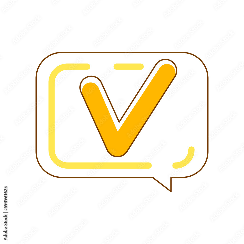 Poster approvement semi flat color raster object. full sized item on white. confirmation notification. onli