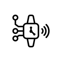 smart watch line icon