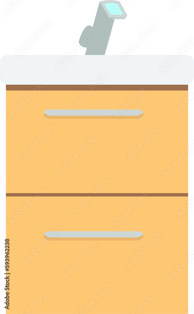 Poster sink with automated tap semi flat color raster object. full sized item on white. lavatory device. sm