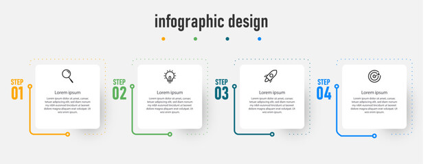 infographic design presentation business elements template with 4 options