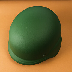 army helmet helmet on a plain brown background