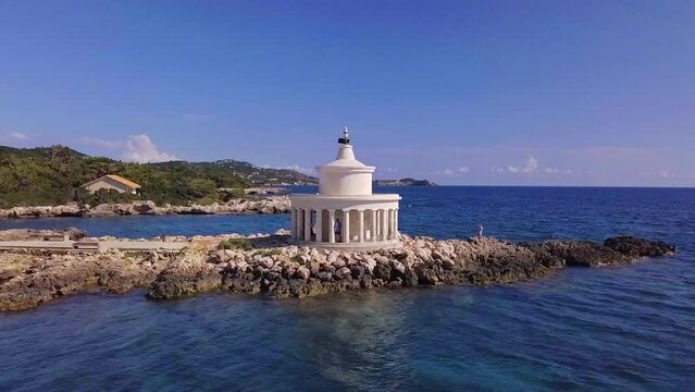 Theodora lighthouse Argostoli Greece Kefalonia island