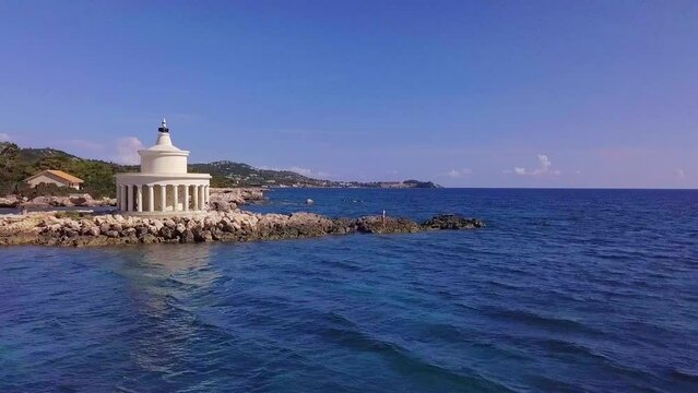 Theodora lighthouse Argostoli Greece Kefalonia island