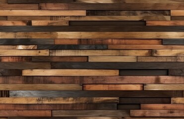 Floor wood parquet. Flooring wooden seamless pattern. Design laminate. Parquet rectangular tessellation. Floor tile parquetry plank. Hardwood tiles created with Generative AI technology - obrazy, fototapety, plakaty
