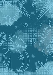 Obraz premium Abstract background with figures triangles,cirlces, watercolor design pattern