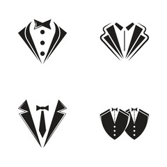 Classic tie icon and suit fashion men