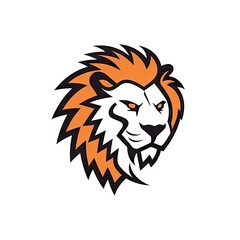 Fototapeta na wymiar Fierce Lion Head Logo - Illustration, Graphic Design - Perfect for Esports Teams - Generative AI