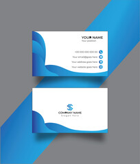 Blue modern business card,Creative business card,Name card template,Layout design template.