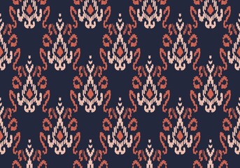 Obraz premium ikat, ethnic, ikat pattern, geometric pattern, native patterns, tribal pattern, boho pattern, motif pattern, aztec pattern, textile pattern, fabric pattern, carpet pattern, mandalas pattern, african 