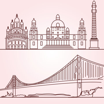 Best Bangal Lineart Vector