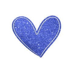 Blue navy glitter heart shape