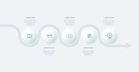 Infographic design template with place for your data with icon, steps, timelines or processes