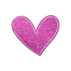 Fototapeta premium Pink glitter heart shape 