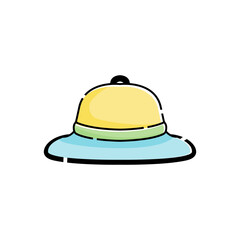 wide hat icon, fashion icon symbol illustration.
