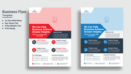 Corporate Business Flyer Template, Business Flyer Design, Corporate Flyer, a4 Flyer