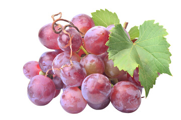 Red grape isolated on white background