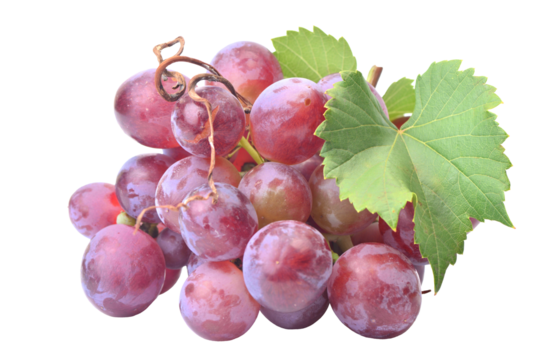 Red grape isolated on white background