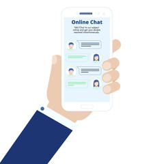 Online Chat Call Center Vector