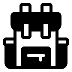 Backpack Glyph Icon