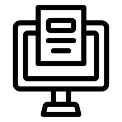 E-Learning Line Icon