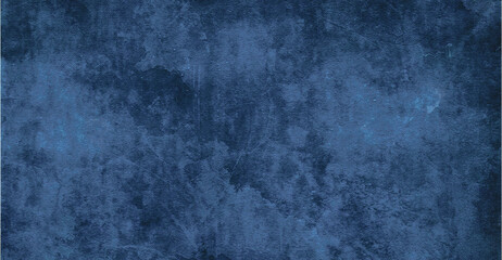Fototapeta na wymiar Background image of plaster texture in dark blue tones in grunge style.